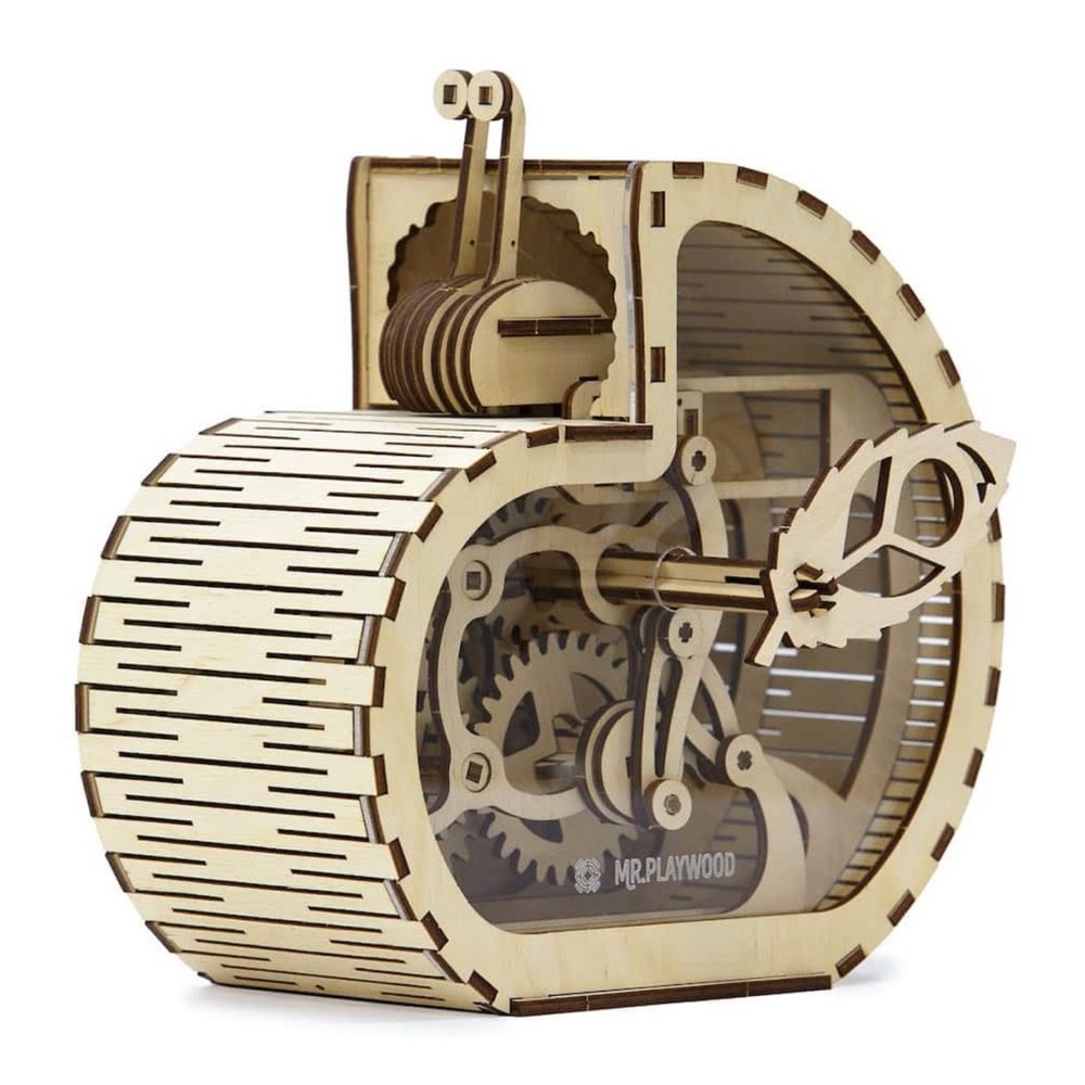 Mechanical Wooden Model Kit “Snail Moneybox”